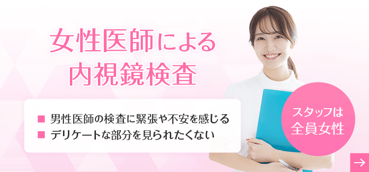 女性医師による内視鏡検査